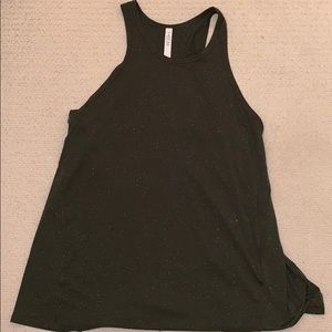 Army green lululemon tank tie back size 10